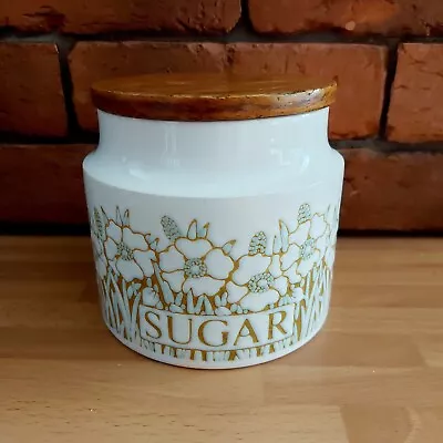 Buy Hornsea Pottery Fleur Pattern Storage Jar For Sugar With Wooden Lid 1977 Vintage • 9.99£