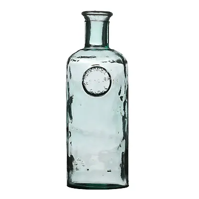 Buy Glass Vase Bud Flower Pot Holder Bottle Bulb Ribbed Vintage Recycled Heavy Decor • 13.99£