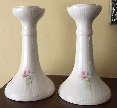 Buy NEW: Donegal China Set Of 2 Donegal Rose Candlesticks 7080 - Boxed  • 13.99£