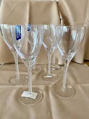 Buy Stuart Iona Air Twist Never Used Set Of 6 Wine/Goblet Rare Find About 9  Tall • 864.66£