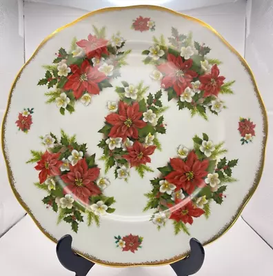 Buy Vintage Argyle Pottery Large Dinner Plate Or Serving Platter - Poinsettias • 28£