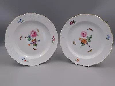 Buy TWO KPM BERLIN HAND PAINTED 9 3/4  DESSERT PLATES, A/f. • 24.99£