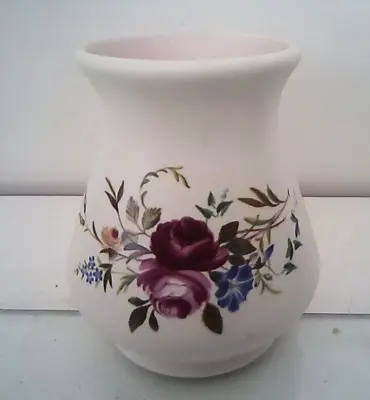 Buy Axe Vale Pottery Devon  Vase  9 Cm Pink Interior • 5£