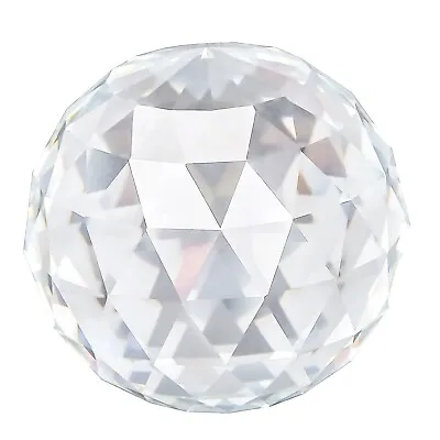Buy Cut Glass Crystal Prism Ball With Metal Stand - Clear/Silver 3.15  Hisredsun NEW • 13.95£