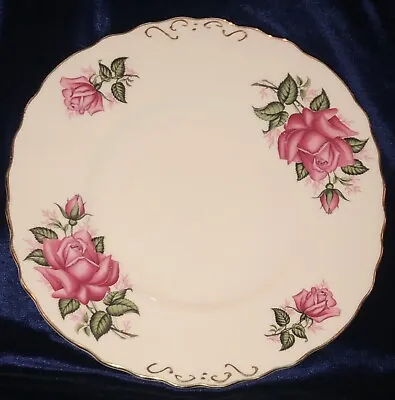 Buy Colclough China Pink Rose Cake Or Sandwich Plate 9  Diameter  • 8£