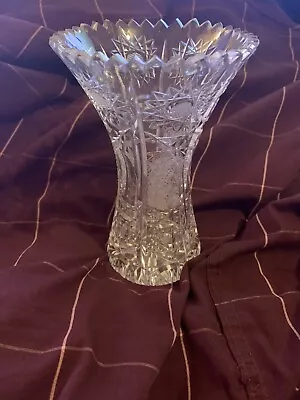 Buy Lausitzer Bleikristall Clear Cut Lead Crystal Hour Glass Shape Vase • 72.04£