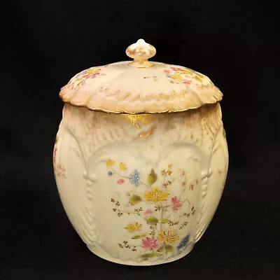Buy Limoges MR Martial Redon Biscuit Jar Hand Painted Florals W/Gold 1891-1896 HTF • 138.90£