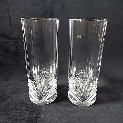 Buy Crystal Highball Water Glasses Hi Ball Long Clear Cut Glass X 2 Whiskey 200ml • 12.95£