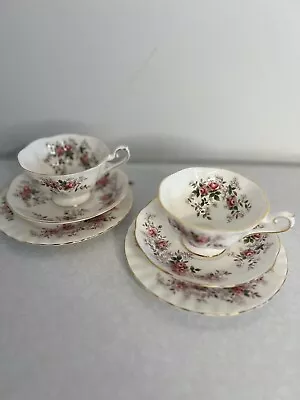 Buy Royal Albert English China Trio Tea Cup Saucer Plate Lavender Rose X2 • 29£