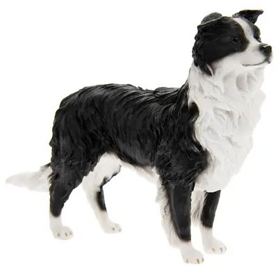 Buy Collie Dog Ornament Figurine Black White Collie Sheep Dog Statue Figurine Gift • 11.99£
