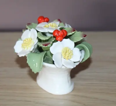 Buy Aynsley Fine Bone China Small Floral Posy  December Christmas Rose  **see Note** • 5£