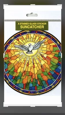 Buy Holy Spirit Suncatcher Tiffany Stained Glass Effect Window Sticker Reusable • 2.99£