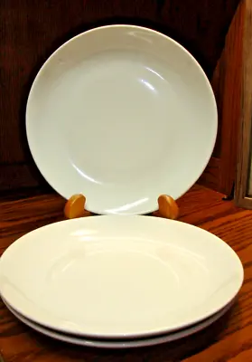 Buy Lot (3) Threshold WHITE Porcelain Pottery Dinner Plates 10.5  Made Indonesia R12 • 21.30£