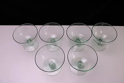 Buy Bernadette Kosta Boda Low Sherbets Set Of 6 Green Bowls Air Bubble Stem • 34.15£
