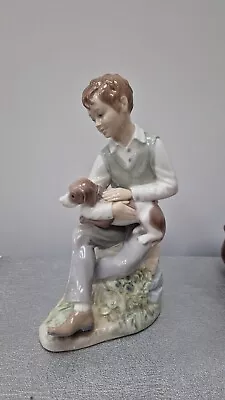 Buy Vintage Lladro Zaphir Boy And Dog  Howie's Dog  Made In Spain. Discontinued  • 20£