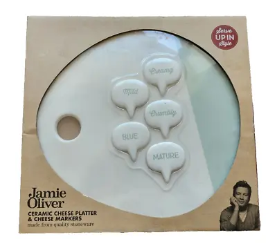 Buy Jamie Oliver Ceramic Cheeseboard And 5 Cheese Markers • 34.99£