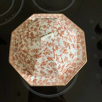 Buy Wedgewood  Antique C1878-1889 Bone China Muffin Dish & Cover Octagonal Red Gilt • 48£