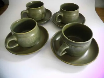 Buy Denby Langley Sherwood  4 X Cups And Saucers • 12£