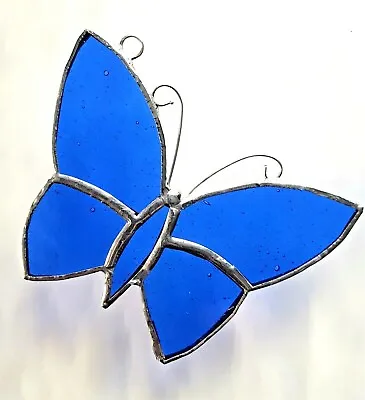 Buy Blue Garden Butterfly Stained Glass Suncatcher Window Hanging Mothers Day Gift • 14.95£