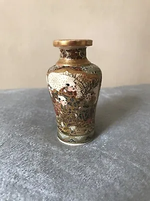 Buy Antique Fine Painted Meiji Period Japnanese Miniature Satsuma Satsuma Vase • 24£