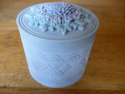 Buy Boxed Ornate Pottery Pill / Trinket Pot With Flowers  • 5.35£