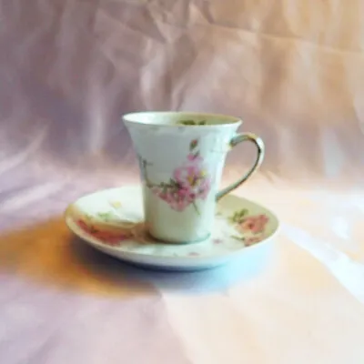 Buy Haviland Pink Floral Chocolate Cup And Saucer # 22085 • 10.55£