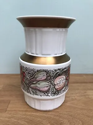 Buy Vintage Crown Devon Ceramic Fruits And Gilt Print Vase, Made In England • 18£