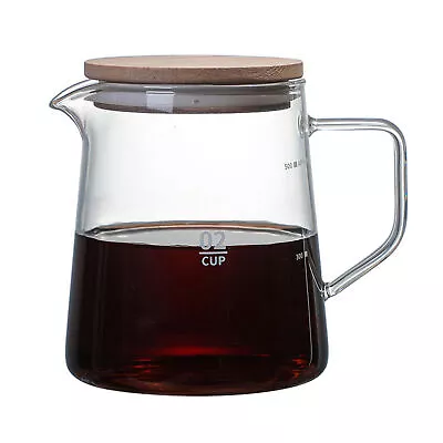 Buy 1pc Glass Coffee Pot Heat Resistant Teapot Double-layer Anti-scalding Pot W/ Lid • 15.39£
