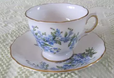 Buy Ridway Potteries Royal Vale Blue Floral Bone China Cup & Saucer Made In England • 11.51£