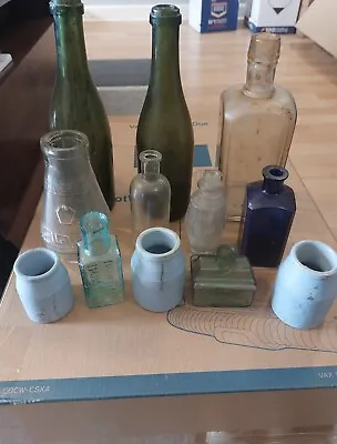 Buy Vintage Glass Bottles And Stoneware • 30£