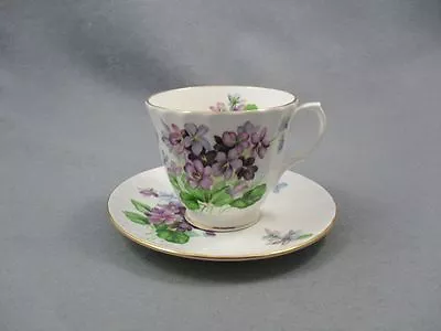 Buy Duchess Violets - Ribbed Shape - Cup & Saucer  • 12.75£