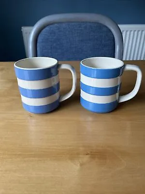 Buy T G Green Cornishware 2x Blue 10oz Mugs • 14.50£