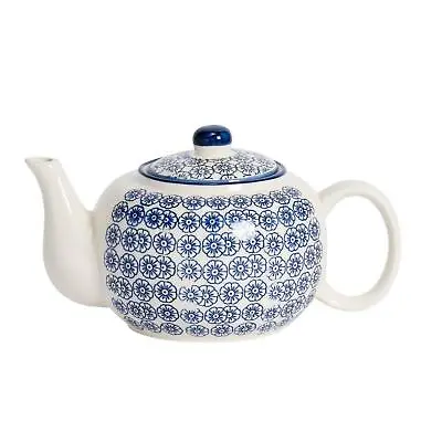 Buy Ceramic Teapot Porcelain Vintage Style Herbal Tea Serving Pot 820ml, Blue Flower • 13£