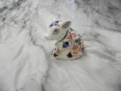 Buy Royal Crown Derby English Bone China Little Multicoloured Piglet 6cm Tall LXII • 26£