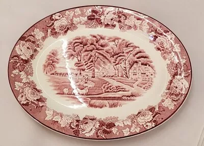 Buy Vintage Enoch Wood English Scenery Woods Ware Oval 12  Serving Plate 1917-1945 • 28.34£