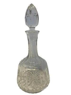 Buy Vintage Lead Crystal Cut Glass Bell Shaped Decanter • 22.50£