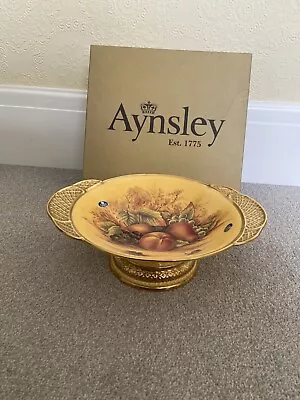 Buy Very Rare Aynsley Orchard Gold Bone China Large Bouquet Dish Centre Piece • 475£