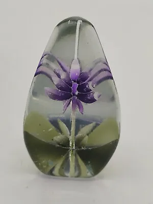 Buy Boxed Lesser & Pavey Crystal Clear Flower Paperweight • 14.99£
