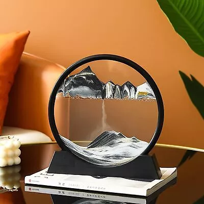 Buy 3D Moving Sand Sandscape In Motion Display Frame Art Picture Glass Flowing Gift • 5.92£