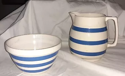 Buy Cornishware  Style   Blue And White Bowl. • 12.50£