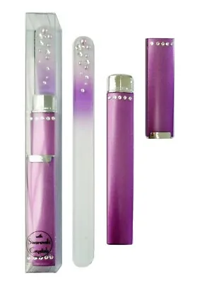 Buy Glass Nail File With Swarovski Crystals & Protective Case Boxed • 6.99£