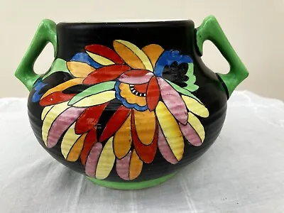 Buy Art Deco Crown Ducal Hand Painted Twin Handled Vase Shape 148 • 60£
