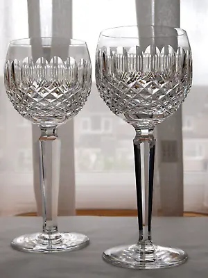 Buy Waterford Crystal Colleen Hock Wine Glasses Pair Vintage Mint • 89£