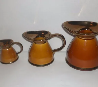 Buy LORD NELSON POTTERY ENGLAND Vintage Pitcher Set Lot Water Brown Milk Creamer • 42.68£