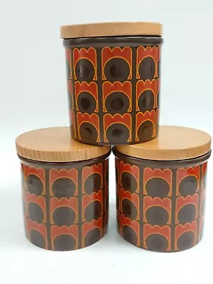 Buy Vintage Rare 1970s Bundle X 3 Arthur Wood Studio Pottery Retro Kitchen Canisters • 9.99£