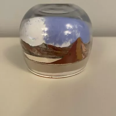 Buy Painted Desert Sands Glass Paperweight Hand Made By A Northern Arizona Artist • 9.99£