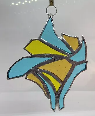 Buy F386 Stained Glass Suncatcher Hanging 15cm Multi Colour Abstract • 11.50£