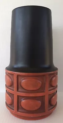 Buy Haeger Pottery Vase MCM Burnt Orange & Black Mid Century Modern 4086 USA • 113.58£