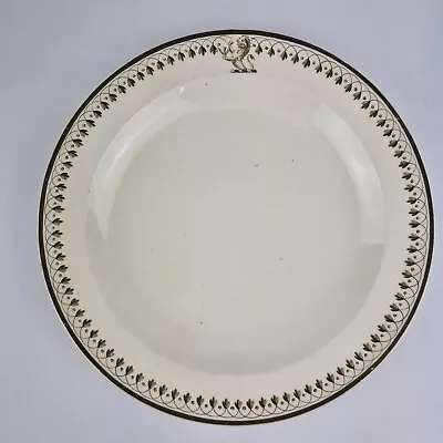 Buy Antique 19thC  Wedgwood Creamware Plate Armorial Crest 24.2cm #12 • 149£