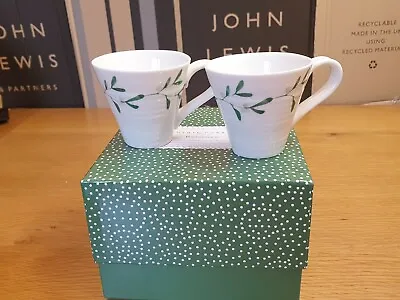 Buy Sophie Conran For Portmeirion Mistletoe Espresso Cup & Saucer, Set Of 2, 80ml • 19.99£